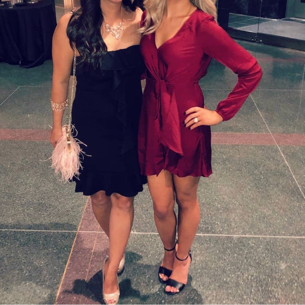 Red Express Satin Mini Dress!